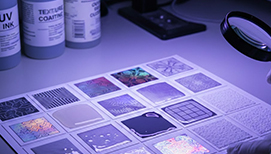 UV ink, varnish, and coating trials