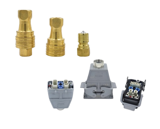 Quick connectors for water, air and electricals